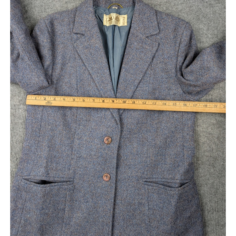 Edinburg Woollen Mill Skirt Suit Set Women 10 3 Piece Vintage Blue Pleated Retro - Picture 7 of 16